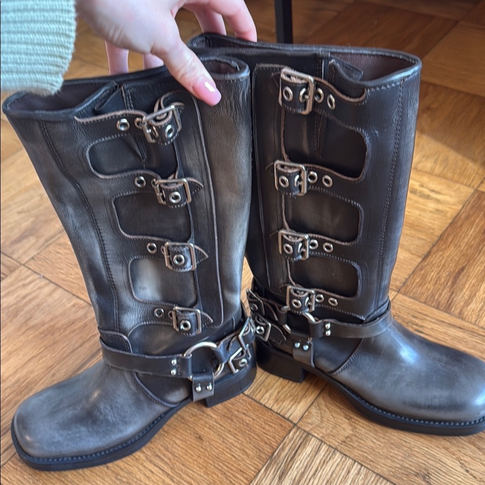 Steve Madden Gray Combat Boots